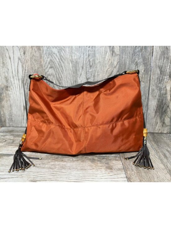 Jean-Pierre Klifa Handbags - JEAN-PIERRE KLIFA Anteprima-Nueva Shoulder Bag Purse Orange Tassel Hobo Handbag